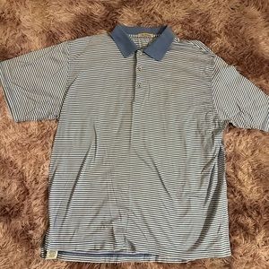Peter Millar Polo Blue and White Tee Shirt Size XL